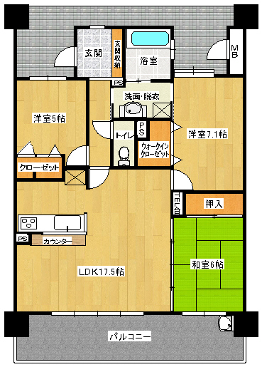 間取り図 | モントーレガーデンヒルズ野芥
