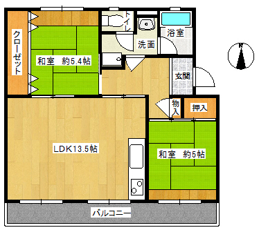間取り図 | 四箇田団地34棟