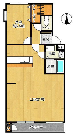 間取り図 | エメラルドマンション歯科大前