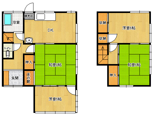 間取り図 | 田隈1丁目貸家