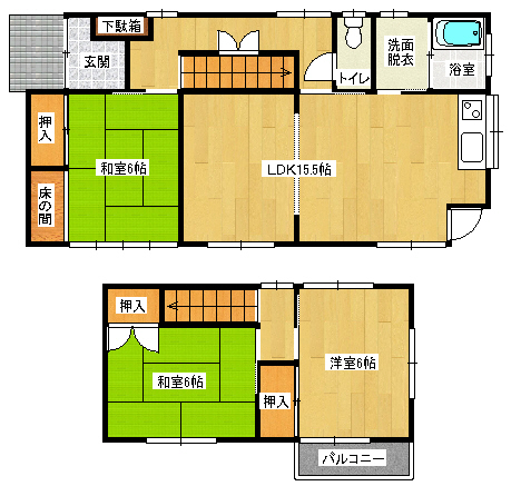 間取り図 | 有田6丁目貸家