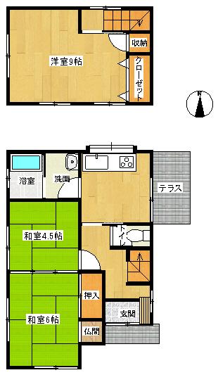 間取り図 | 内野5丁目貸家